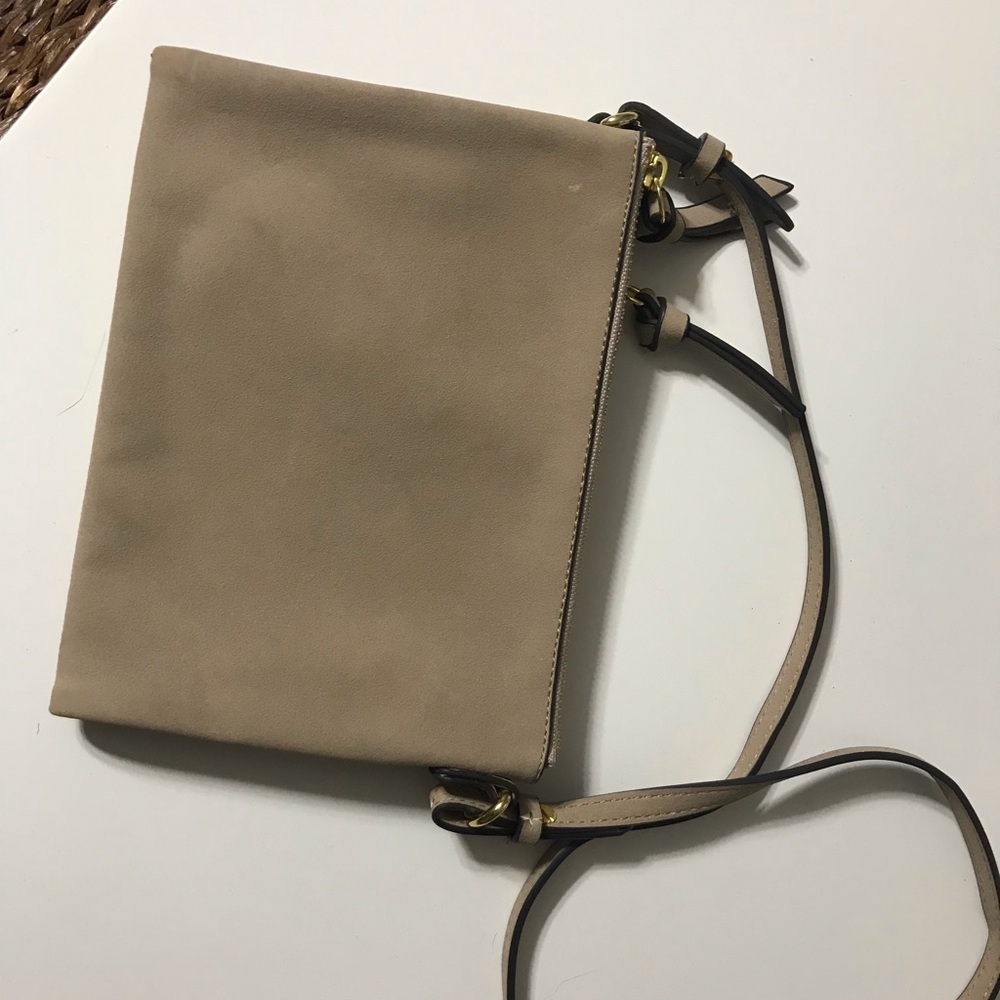 Old Navy Dual Zip Faux Suede Crossbody bag